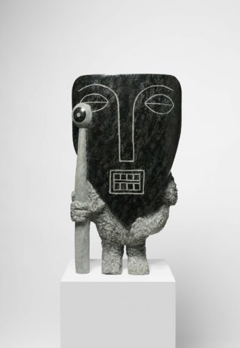 Forecaster, 2022, Diabase, 78 x 44 x 22 cm. Photo: Matthias Kolb.