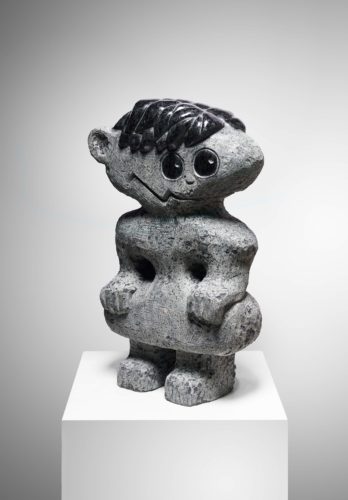 Shaking Man, 2022, Diabase, 60 x 37 x 18 cm. Photo: Matthias Kolb.