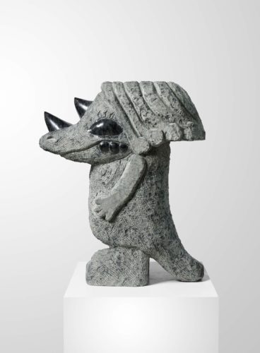 Dino Parisienne, 2022, Diabase, 60 x 25 x 55 cm. Photo: Matthias Kolb.