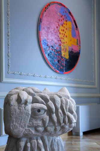 Installation view, Stefan Rinck and Humberto Poblete - Bustamante: Obelix & Obelix: At Home I Am A Tourist, 2022. Photo: Courtesy of Allouche Benias Gallery