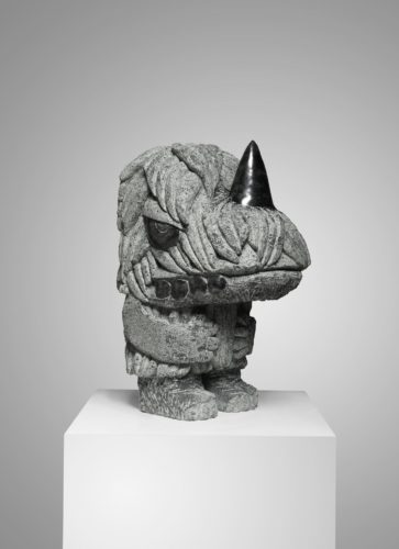 Stefan Rinck, Buffocito, 2023, Diabase, 50 x 22 x 37 cm, Photo Matthias Kolb. Courtesy Sorry We're Closed and the artist.