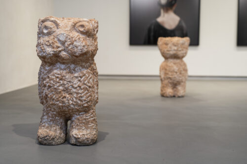 Stefan Rinck, Kasper, 2020, Marés Limestone 81 x 39 x 35 cm, Courtesy of CCA Andratx and ArtPalma Contemporani La Misericòrdia © Grimalt de Blanch