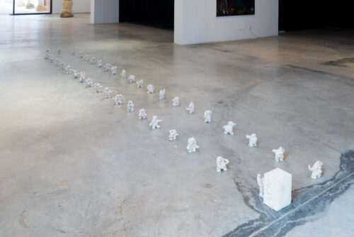 Installation view "The Bliss of Ignorance", Stefan Rinck & Philip Grözinger, CCA Andratx, Mallorca, 2024. Photo: David Bonet.