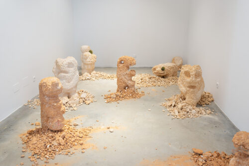 Installation view "The Bliss of Ignorance", Stefan Rinck &amp; Philip Grözinger, CCA Andratx, Mallorca, 2024. Photo: David Bonet.
