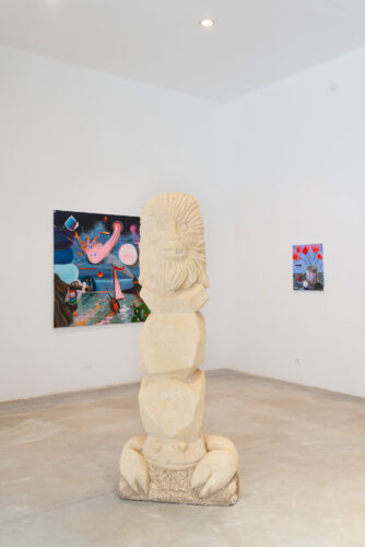 Installation view "The Bliss of Ignorance", Stefan Rinck & Philip Grözinger, CCA Andratx, Mallorca, 2024. Photo: David Bonet.