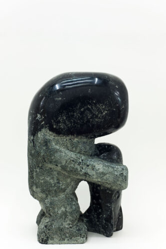 Troglodyte with Nuclear Bomb, 2017, Diabase, 50 x 30 x 20. Courtesy FRAC Corsica. Photo: © A. Mole.